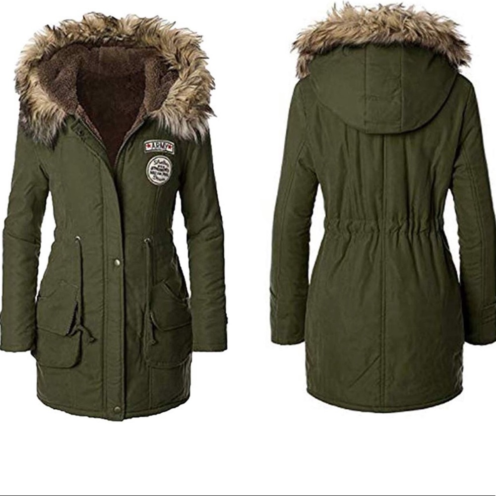 🔥SOLD🔥 Winter Warm Parka Faux Fur Hooded Jacket